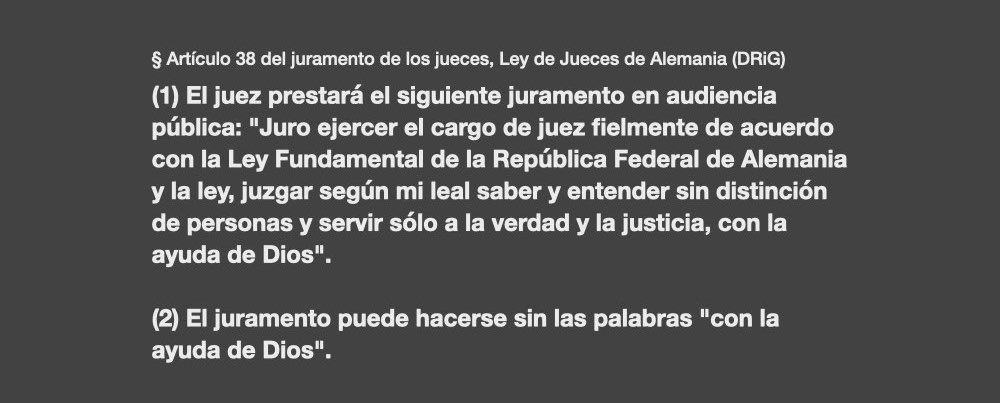 Juramento de los jueces República Federal de Alemania
